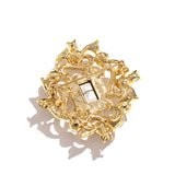 Godestar Champagne Cubic Zirconia Vintage Brooch