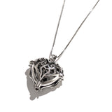 Godestar Blue Heart Pendant 925 Silver Necklace