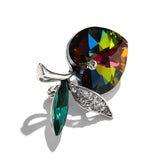 Godestar Multicolored Green Apple Shape Brooch