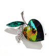 Godestar Multicolored Green Apple Shape Brooch