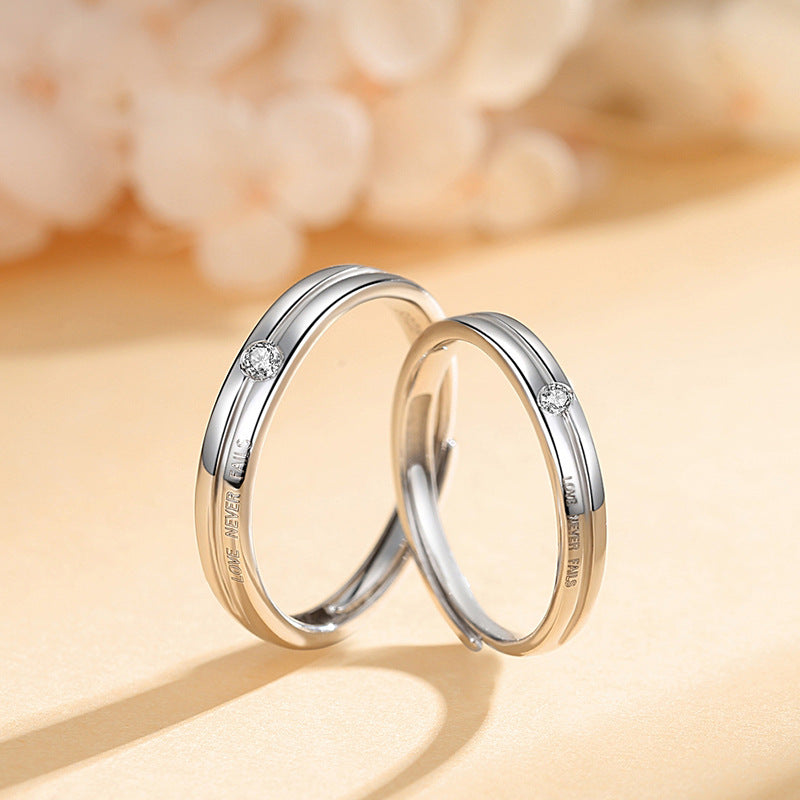 Godestar S925 Sterling Silver Open Men's and Women's Rings