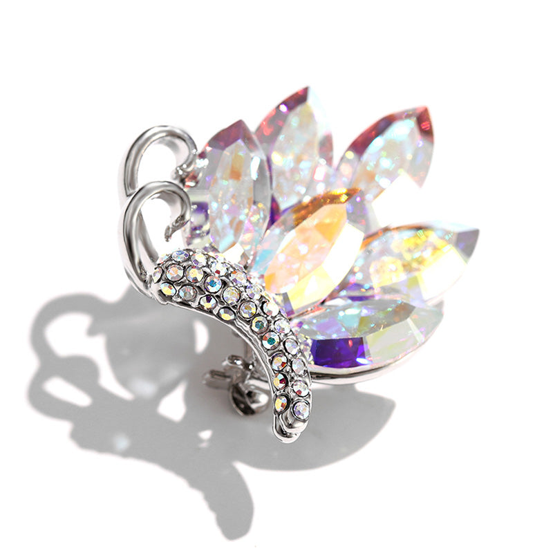 Godestar Colorful Crystal Butterfly Brooch