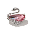 Godestar Pink Cubic Zirconia Women's Swan Brooch