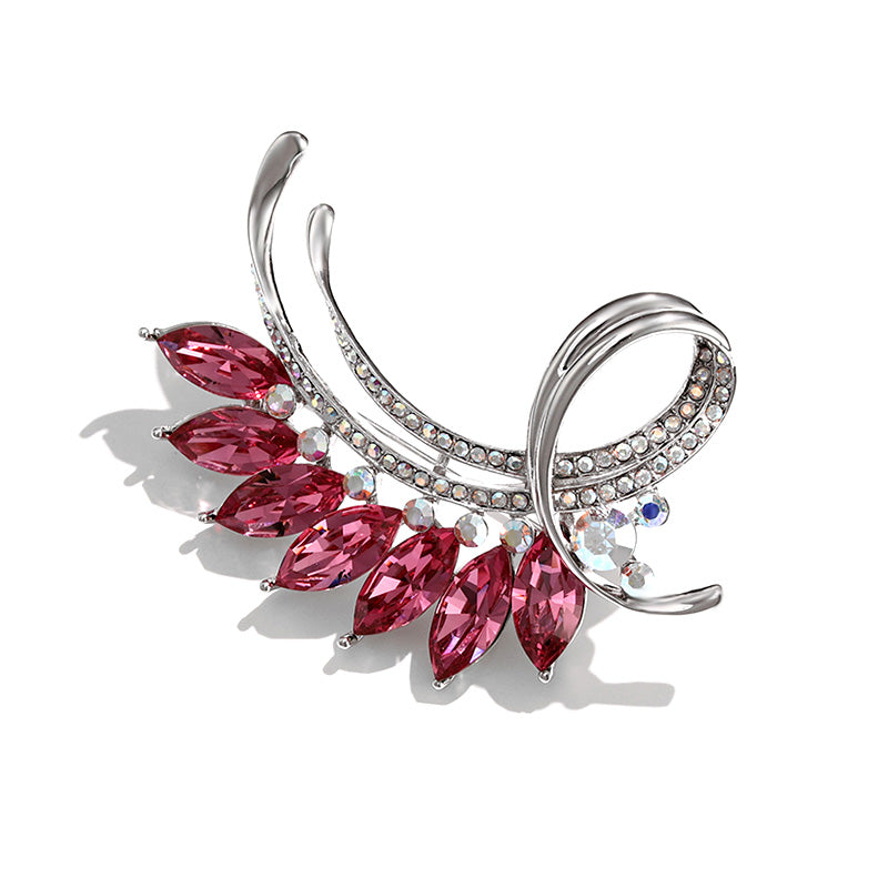 Crystal Rotating Flower Brooch Ladies Diamond Brooch for Women Brooch Pins