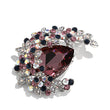 Godestar Luxurious Dazzling Drop Shaped Purple Crystal Brooch